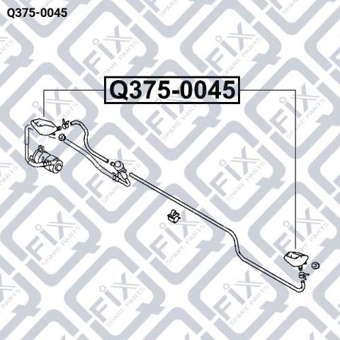 Q3750045 Q-fix Сопло омивача фари передньої, лівої