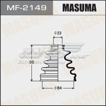 MF2149 Masuma пильник шруса зовнішній, передній піввісі