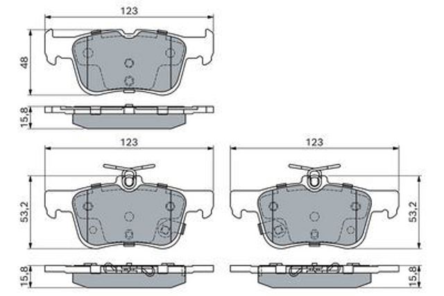 Купити 986494839 Bosch Задні колодки