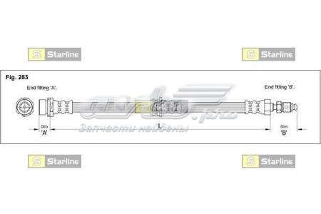 HAAC12001 Starline Гнучка гальмівна трубка передня