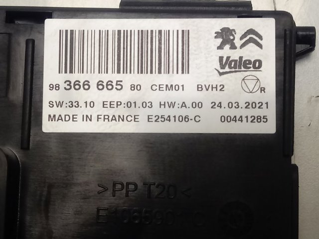 9836666580 Peugeot/Citroen Блок комфорту