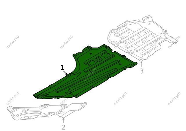 Купити 51758074618 BMW Захист днища передній правий