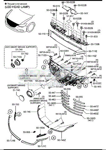 GHR651730 Mazda Емблема капота