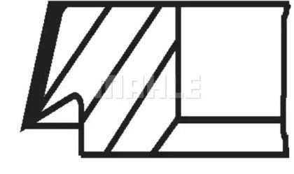 Поршень в комплекті на 1 циліндр, 2-й ремонт (+0,50) 028PI00117002 Mahle Original