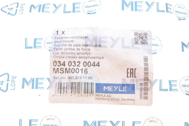Подушка амортизатора переднього Meyle 340320044