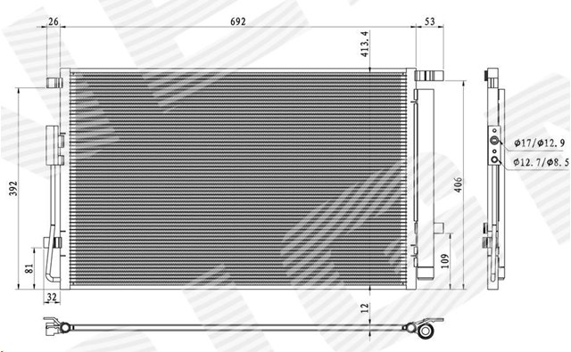 Конденсатор кондиціонера Signeda RC94786 ціна, від 82.54 USD
