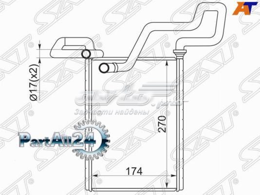Радіатор пічки (обігрівача) SAT STHD283950 ціна, від 17.74 USD