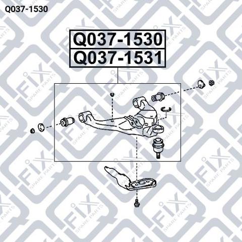 Важіль передній лівий Q-fix Q0371530 ціна, від 74.57 USD