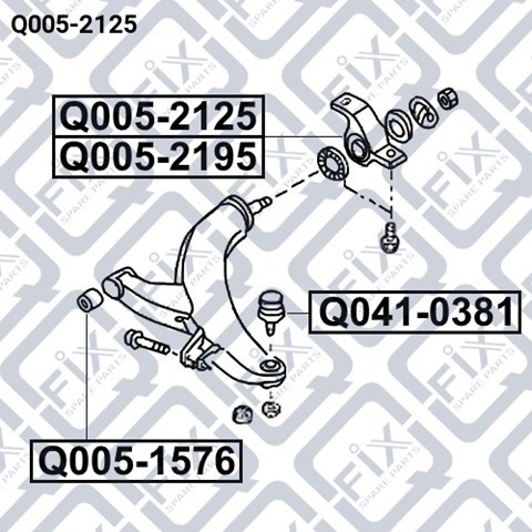 С/блок нижнього важеля Q-fix Q0052125