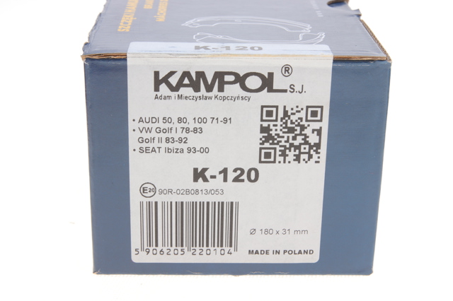 K120 Kampol Колодки гальмівні задні, барабанні
