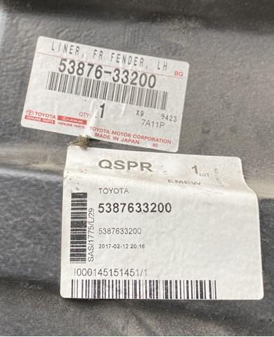 Купити 5387633200 Toyota Підкрилок передній лівий