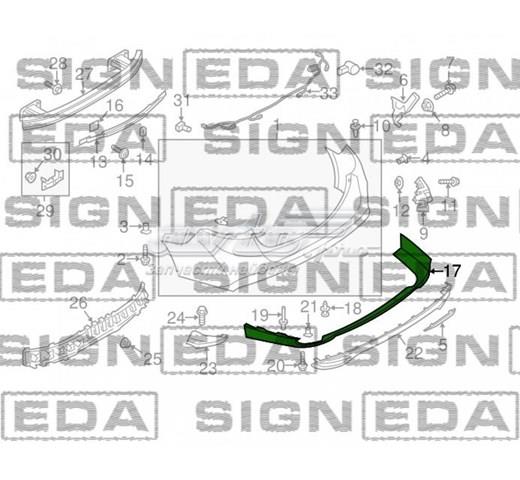 Спойлер заднього бампера Signeda PFD04385VA ціна, від 30.01 USD