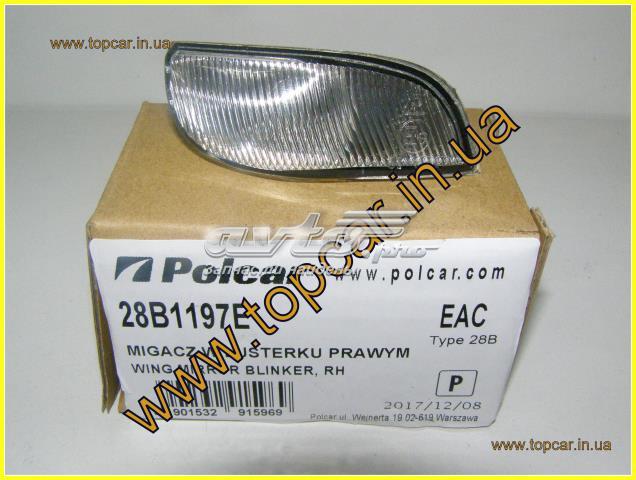 Покажчик повороту дзеркала, лівий Polcar 28B1197E ціна, від 4.94 USD