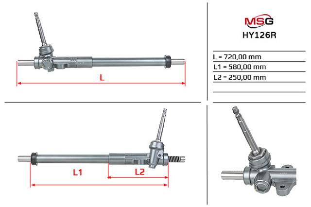 565004Z000 Hyundai/Kia Рейковий рульовий механізм
