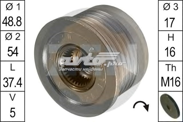 Інерційний шків ZEN ZN5432 ціна, від 28.07 USD