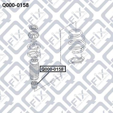 Купити Q0000158 Q-fix Буфер-відбійник амортизатора переднього
