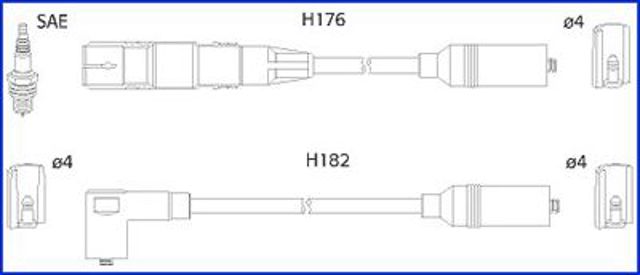 Дріт високовольтний, комплект 134790 Hitachi