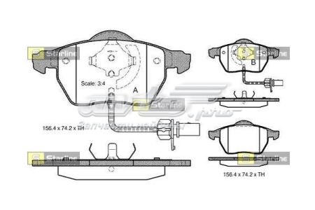 SBDS301 Starline Передні гальмівні колодки