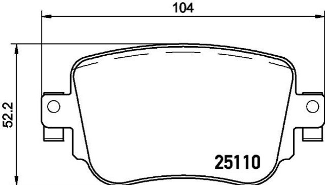 Колодки гальмові задні, дискові 8DB355021291 HELLA