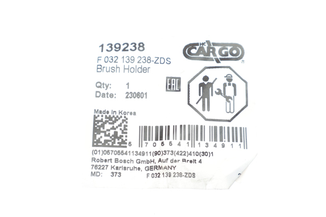 Щеткодеpжатель стартера Cargo F032139238 ціна, від 6.78 USD
