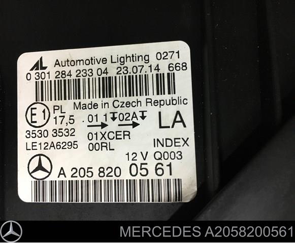  Mercedes A2058200561 ціна, від 506.67 USD