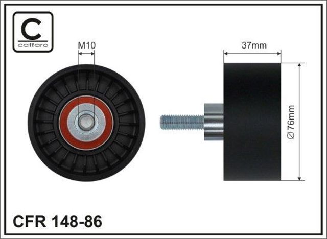 Ролик приводного ременя, паразитний Caffaro CFR14886 ціна, від 9.35 USD