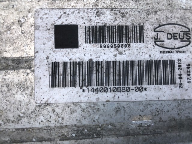 Система охолодження наддувочного повітря Fiat/Alfa/Lancia 1440010980 ціна, від 93.61 USD