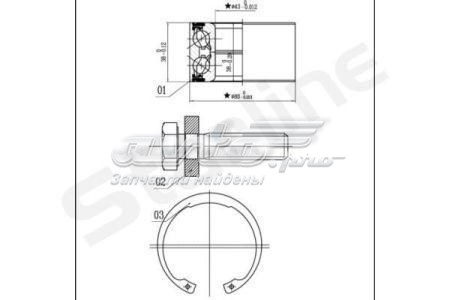 Комплект підшипник маточини передньої Starline SLO03449 ціна, від 19.04 USD