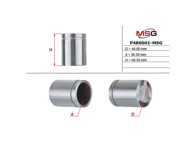 Поршень супорту гальмівного, переднього MSG P486001MSG