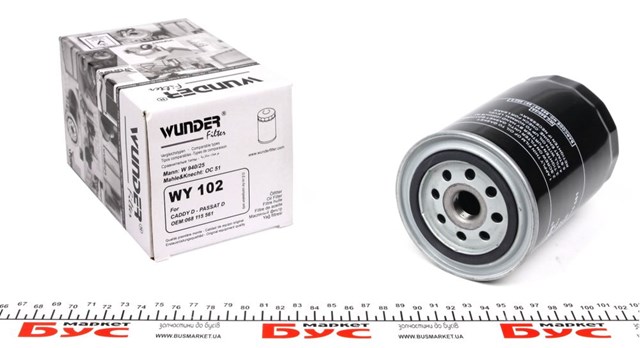 Масляний фільтр двигуна Wunder WY102 ціна, від 4.98 USD