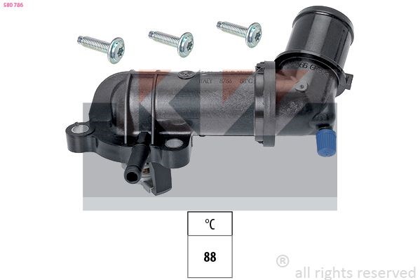 Кожух термостата KW AUTOMOTIVE 580786 ціна, від 37.11 USD