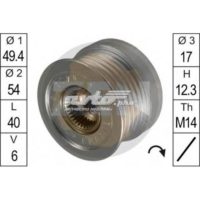Шків генератора ZN5464 ZEN