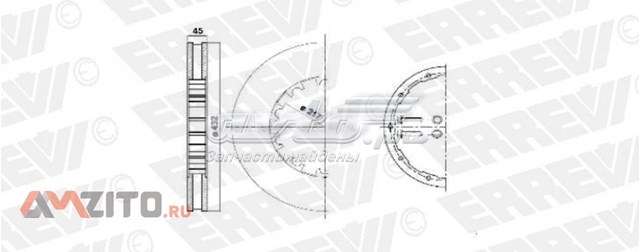 713692 Errevi Гальмо дискове переднє