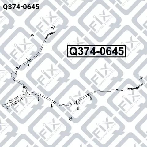 Трос ручного гальма задній, правий Q3740645 Q-fix