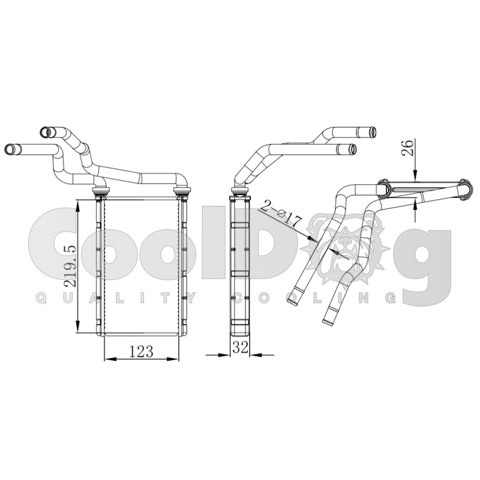 CLD6025 Cooldog Радіатор опалювача салону