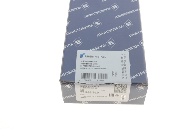 Вкладиші коленвала, корінні, комплект, 1-й ремонт (+0,25) Kolbenschmidt 77966610 ціна, від 48.95 USD