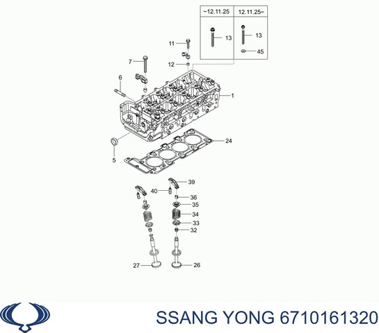  Прокладка головки блока циліндрів (ГБЦ) SsangYong Actyon 