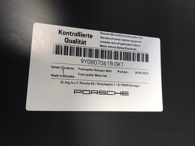  9Y0807061BOK1 Porsche