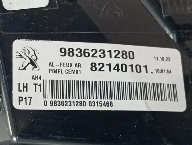 9836231280 Peugeot/Citroen Задня ліва зовнішня фара