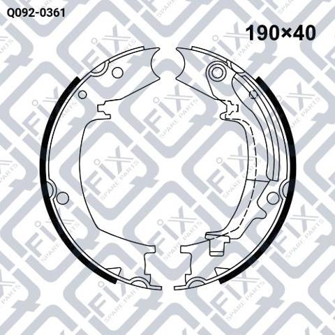 Q0920361 Q-fix Колодки гальмівні задні, барабанні