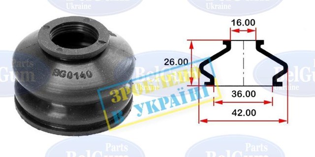 Пильник рульового наконечника Belgum BG0140