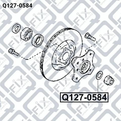 Комплект підшипник маточини передньої Q-fix Q1270584 ціна, від 11.20 USD