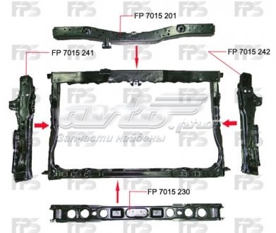 Рамка радіатора нижня FPS FP7015201 ціна, від 43.23 USD