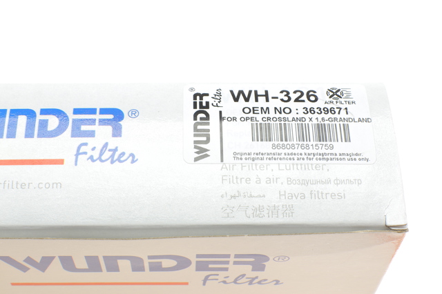Фільтр повітряний Wunder WH326