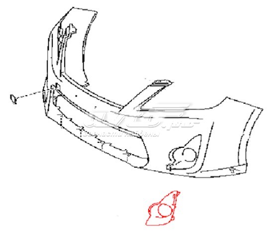 5212833140 Toyota Заглушка протитуманок, ліва