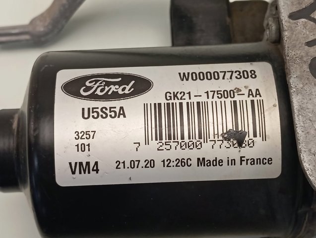 Двигун склоочисника лобового скла, правий GK2117500AA Ford