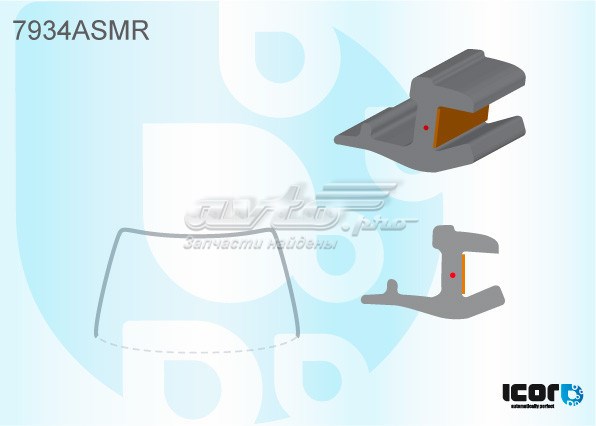 Молдинг вітрового скла FPS GS6717P120X ціна, від 34.69 USD