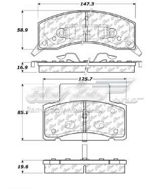 Передні тормозні колодки 10204590 Centric Parts