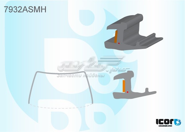 Молдинг вітрового скла FPS GS6703P120X ціна, від 24.42 USD