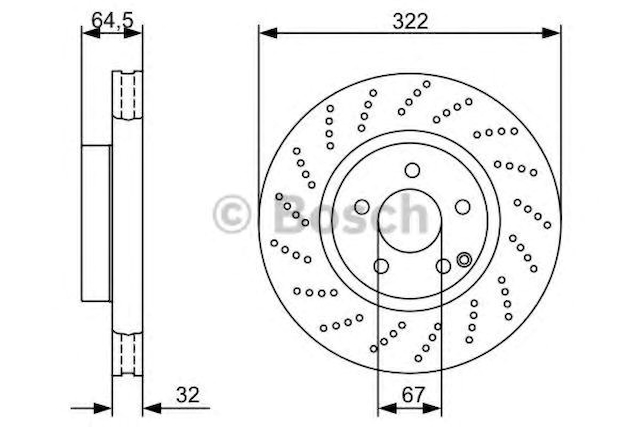 Гальмівні диски передні 986479408 Bosch
